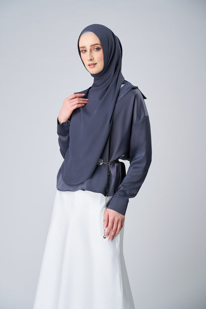 HoodX⁺Plus Curve in Dark Nimbus [Korean Chiffon]