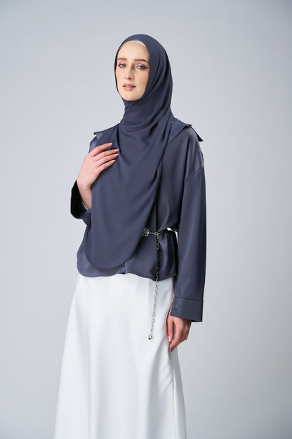 HoodX⁺Plus Curve in Dark Nimbus [Korean Chiffon]