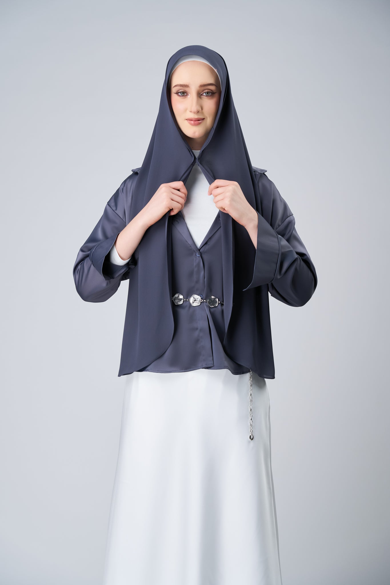 HoodX Curve in Dark Nimbus [Korean Chiffon]