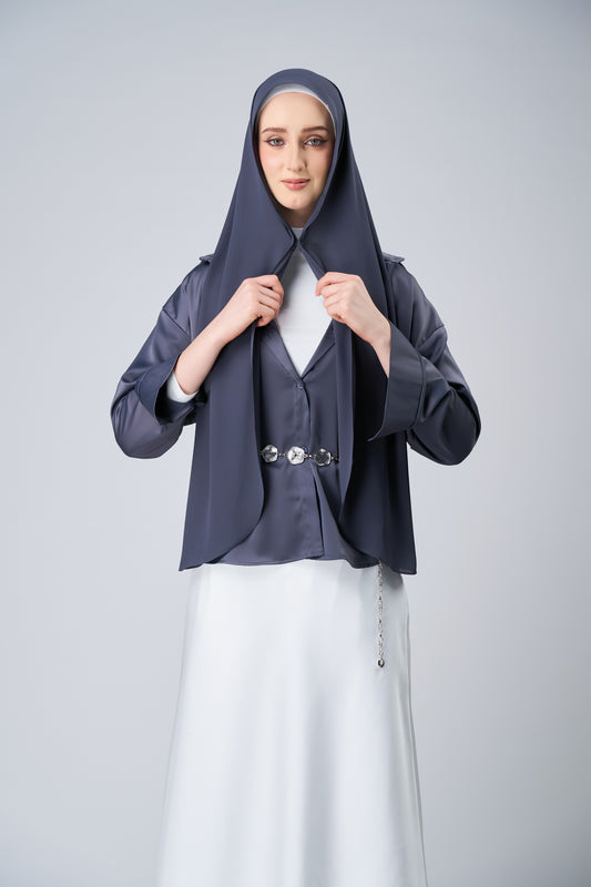 [9.9 Special] HoodX Curve in Dark Nimbus [Korean Chiffon]