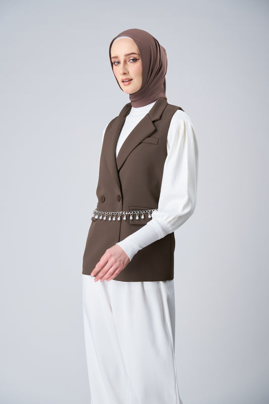 [As-Is] HoodX Curve in Espresso [Korean Chiffon]