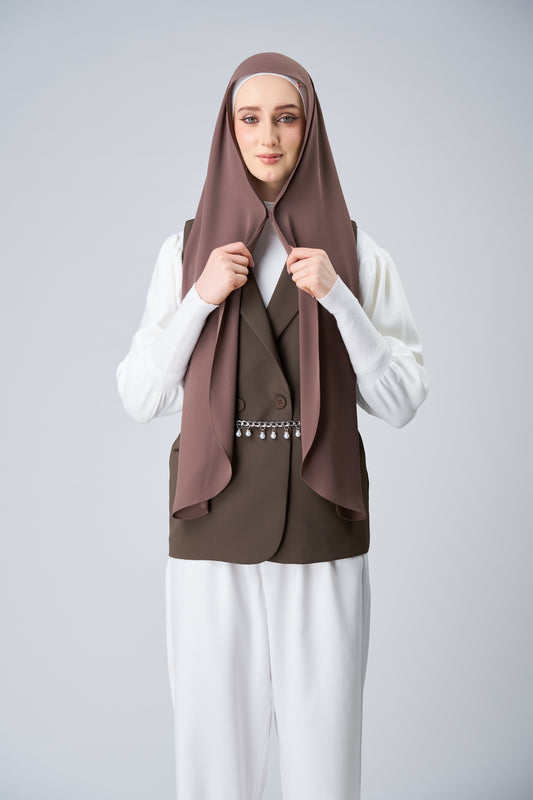 [9.9 Special] HoodX Curve in Espresso [Korean Chiffon]