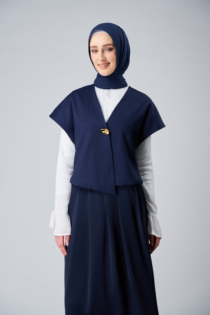 HoodX Curve in Midnight Blue [Korean Chiffon]