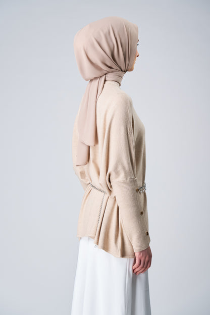 HoodX Curve in Sandstone [Korean Chiffon]
