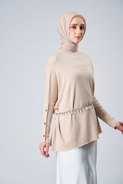 HoodX⁺Plus Curve in Sandstone [Korean Chiffon]