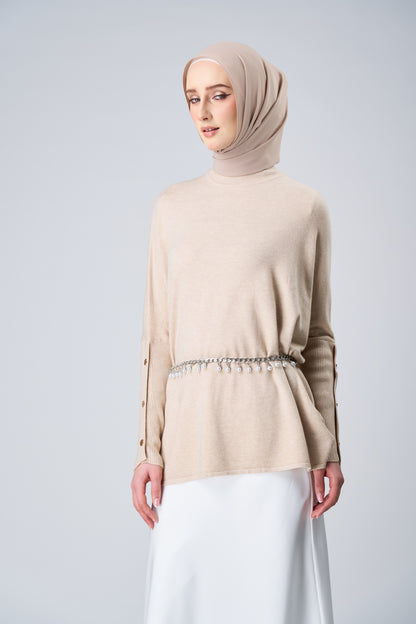 HoodX⁺Plus Curve in Sandstone [Korean Chiffon]