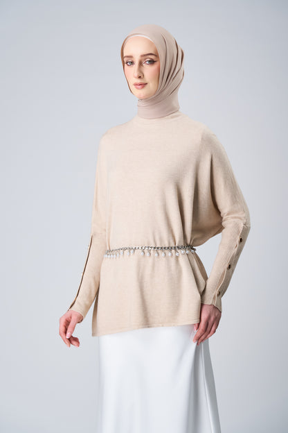 HoodX⁺Plus Curve in Sandstone [Korean Chiffon]