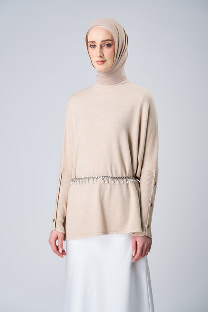 HoodX⁺Plus Curve in Sandstone [Korean Chiffon]