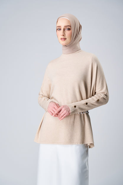 HoodX Curve in Sandstone [Korean Chiffon]