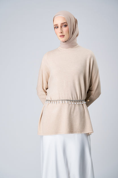 HoodX⁺Plus Curve in Sandstone [Korean Chiffon]