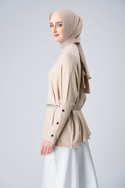 HoodX Curve in Sandstone [Korean Chiffon]