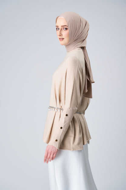 HoodX⁺Plus Curve in Sandstone [Korean Chiffon]
