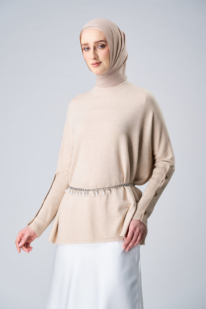 HoodX⁺Plus Curve in Sandstone [Korean Chiffon]