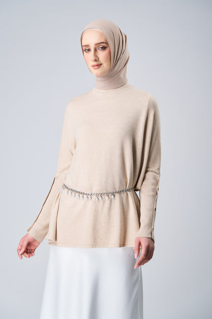 HoodX⁺Plus Curve in Sandstone [Korean Chiffon]