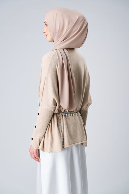 HoodX⁺Plus Curve in Sandstone [Korean Chiffon]