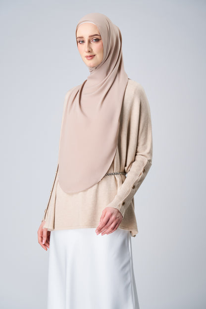 HoodX Curve in Sandstone [Korean Chiffon]