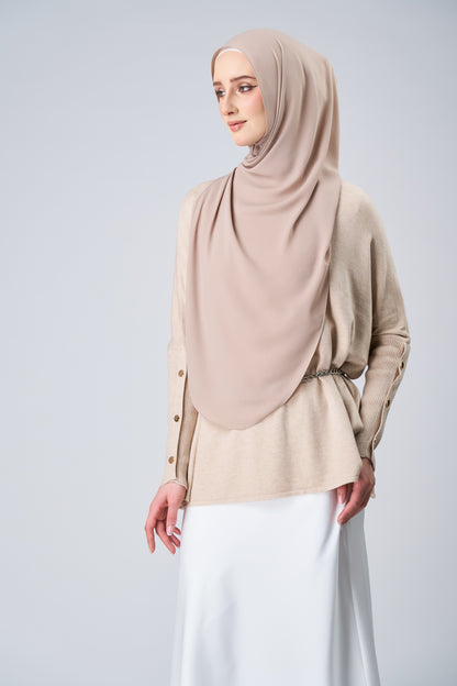 HoodX Curve in Sandstone [Korean Chiffon]