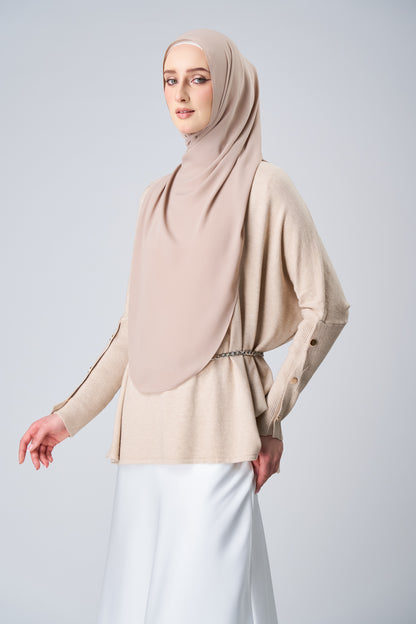 HoodX Curve in Sandstone [Korean Chiffon]