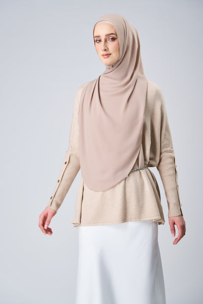 HoodX⁺Plus Curve in Sandstone [Korean Chiffon]