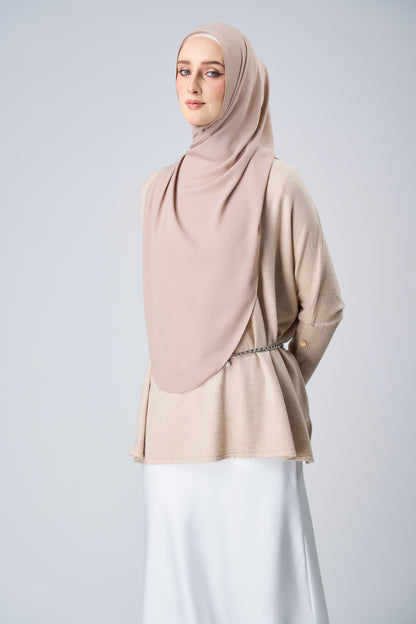 HoodX Curve in Sandstone [Korean Chiffon]