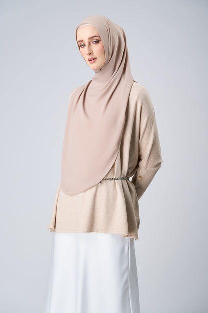 HoodX⁺Plus Curve in Sandstone [Korean Chiffon]