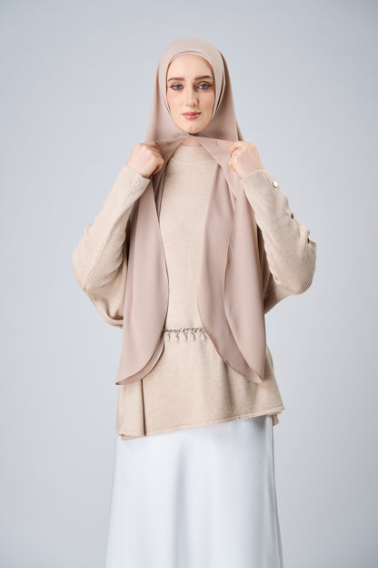 HoodX Curve in Sandstone [Korean Chiffon]