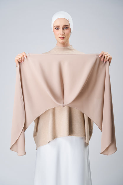 HoodX Curve in Sandstone [Korean Chiffon]