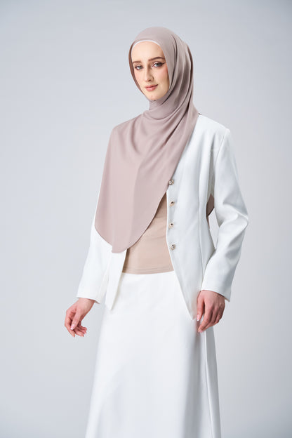 HoodX Curve in Taupe [Korean Chiffon]