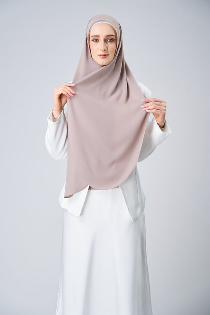 HoodX Curve in Taupe [Korean Chiffon]