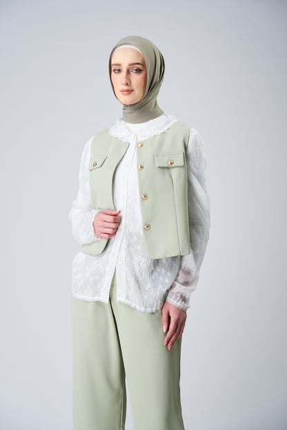 HoodX⁺Plus Curve in Thyme [Korean Chiffon]