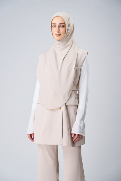 HoodX⁺Plus Curve in Linen Dust [Korean Chiffon]