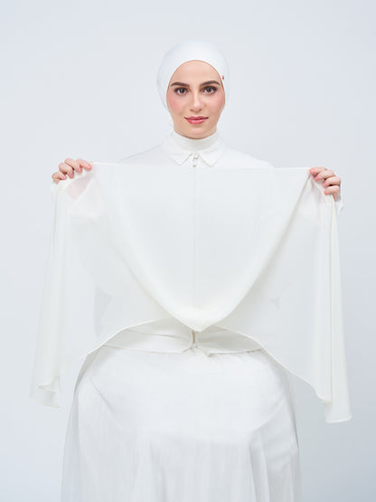 HoodX in Ivory White