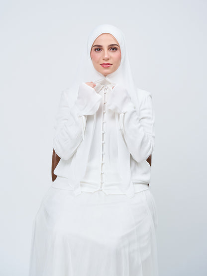 HoodX in Bridal White