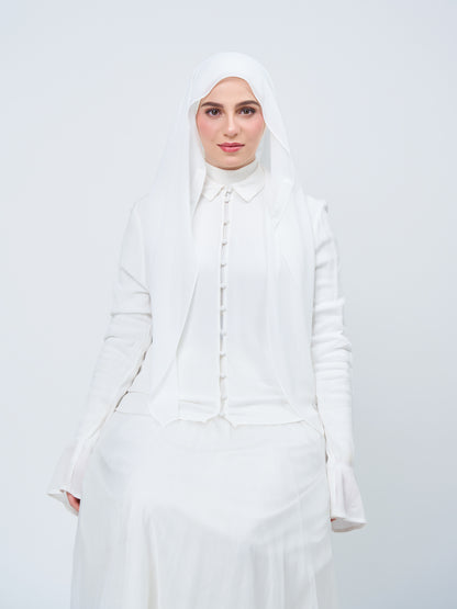 HoodX in Bridal White