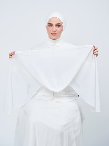 HoodX in Bridal White