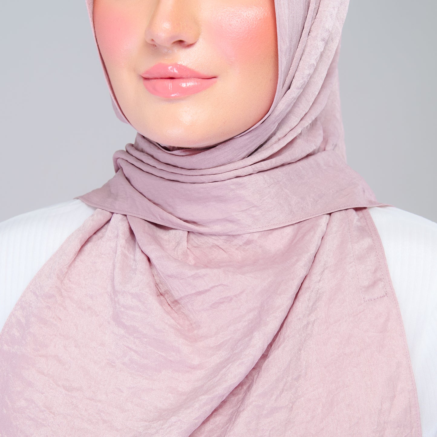 Instant Tag n' Go Shawl | Textured Silk in Soft Pink