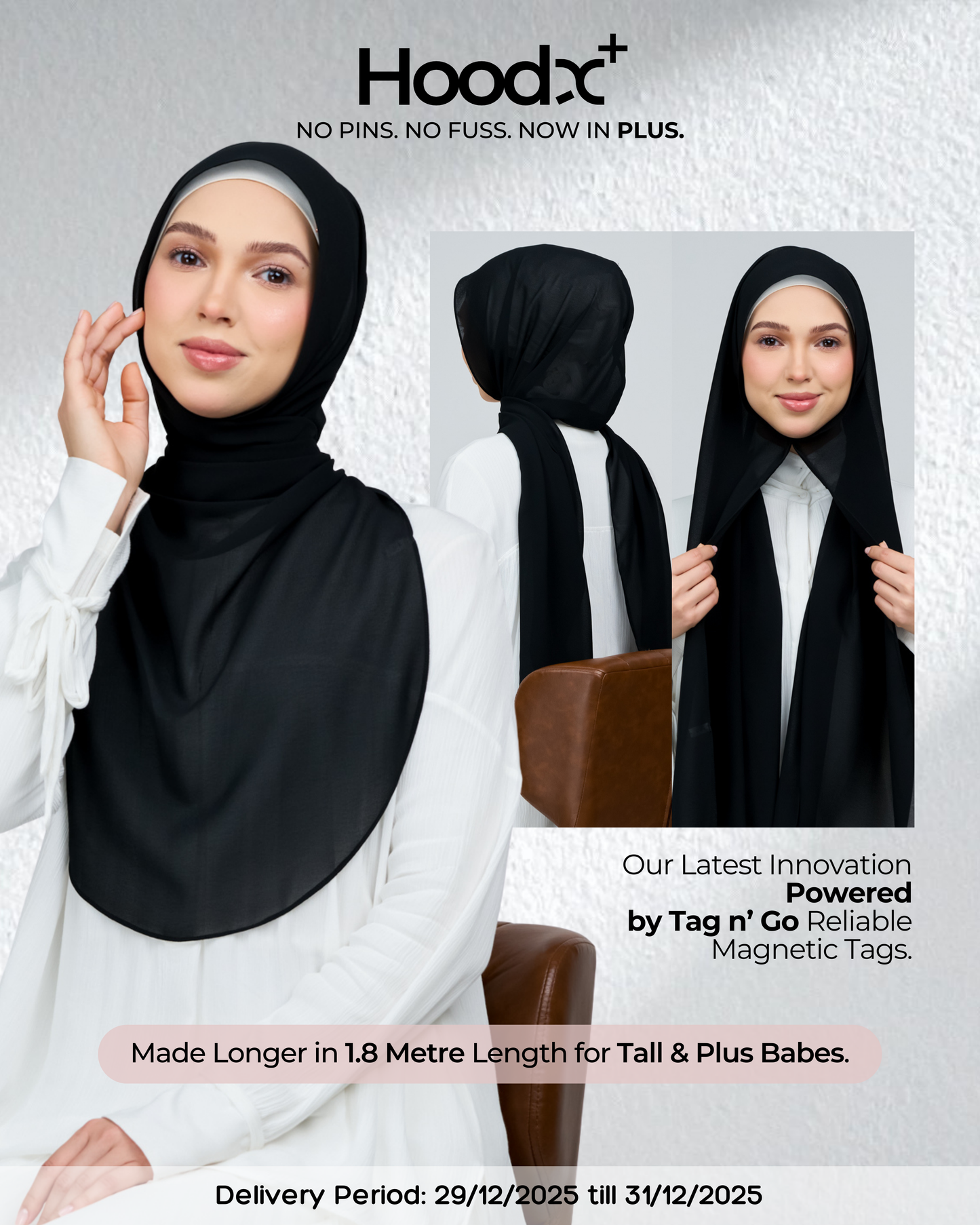 HoodX⁺Plus Curve in Classic Black