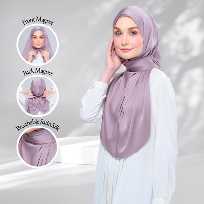 [As-Is] Instant Tag n' Go Shawl l Satin Silk in Thistle 2.0