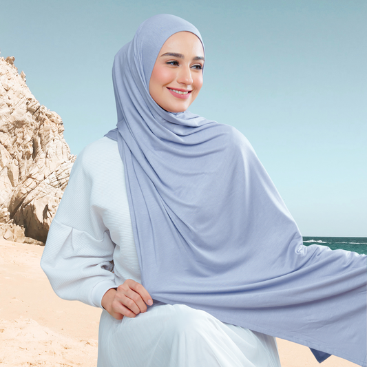 Lazy Shawl in Iron Blue