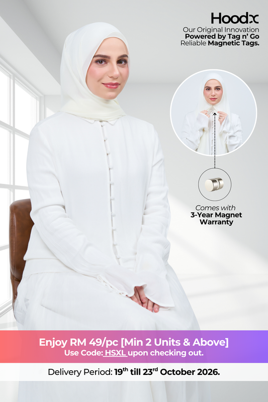 HoodX in Ivory White
