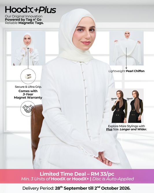 HoodX⁺Plus in Ivory White