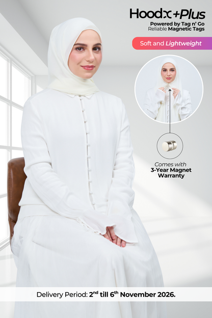 HoodX⁺Plus in Ivory White