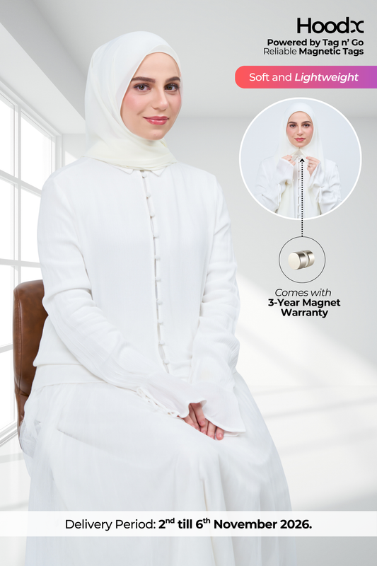 HoodX in Ivory White