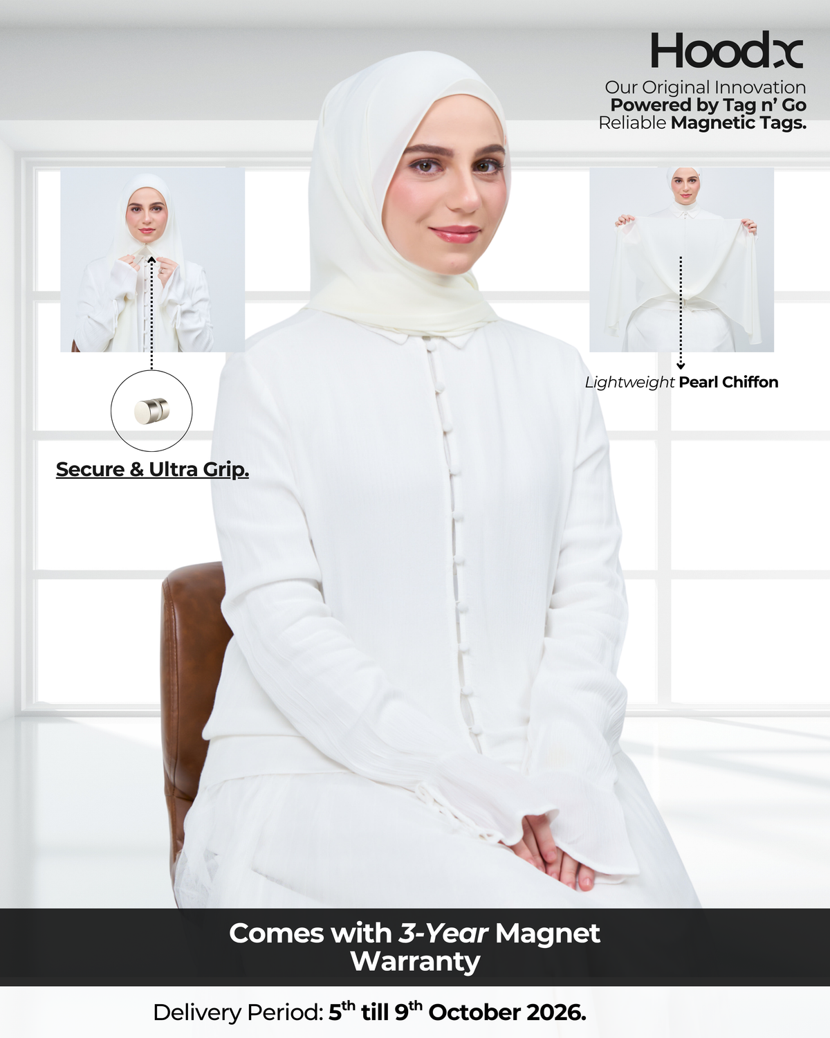 HoodX in Ivory White