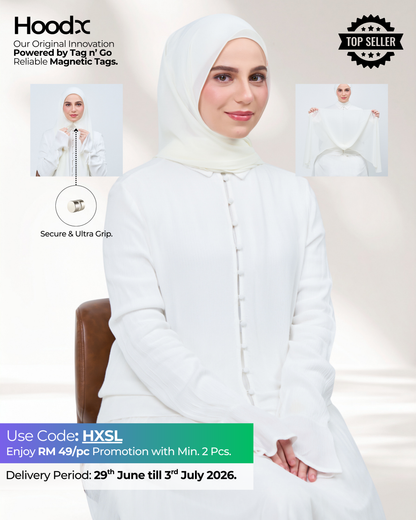 HoodX in Ivory White