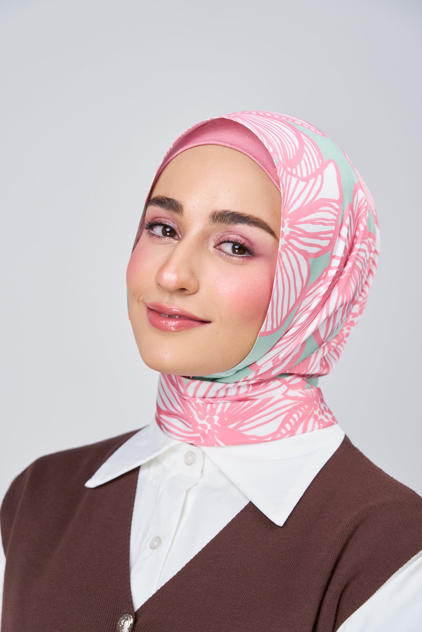 [★New] HoodX Printed Set in Jade Rose