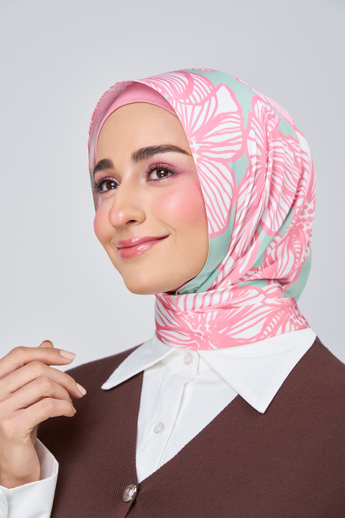 [★New] HoodX Printed Set in Jade Rose