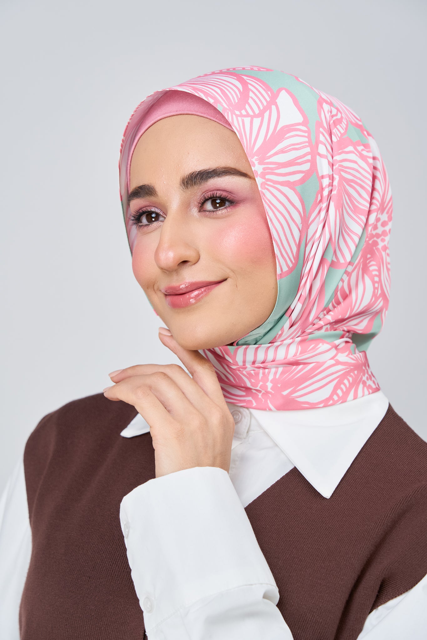 [★New] HoodX Printed Set in Jade Rose