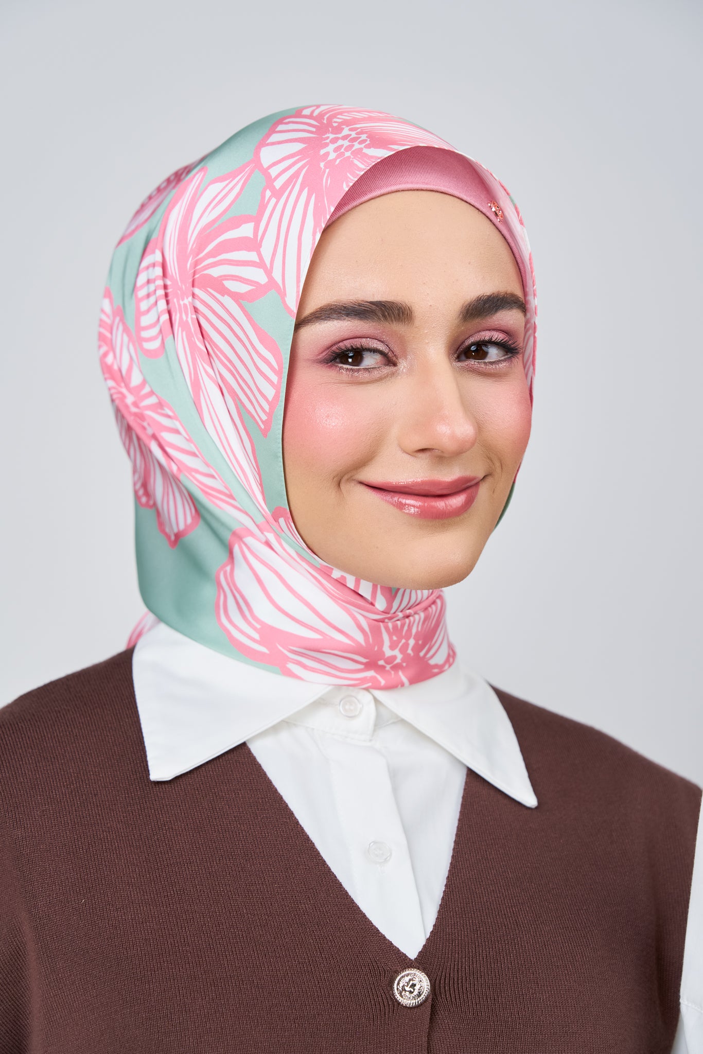 [★New] HoodX Printed Set in Jade Rose