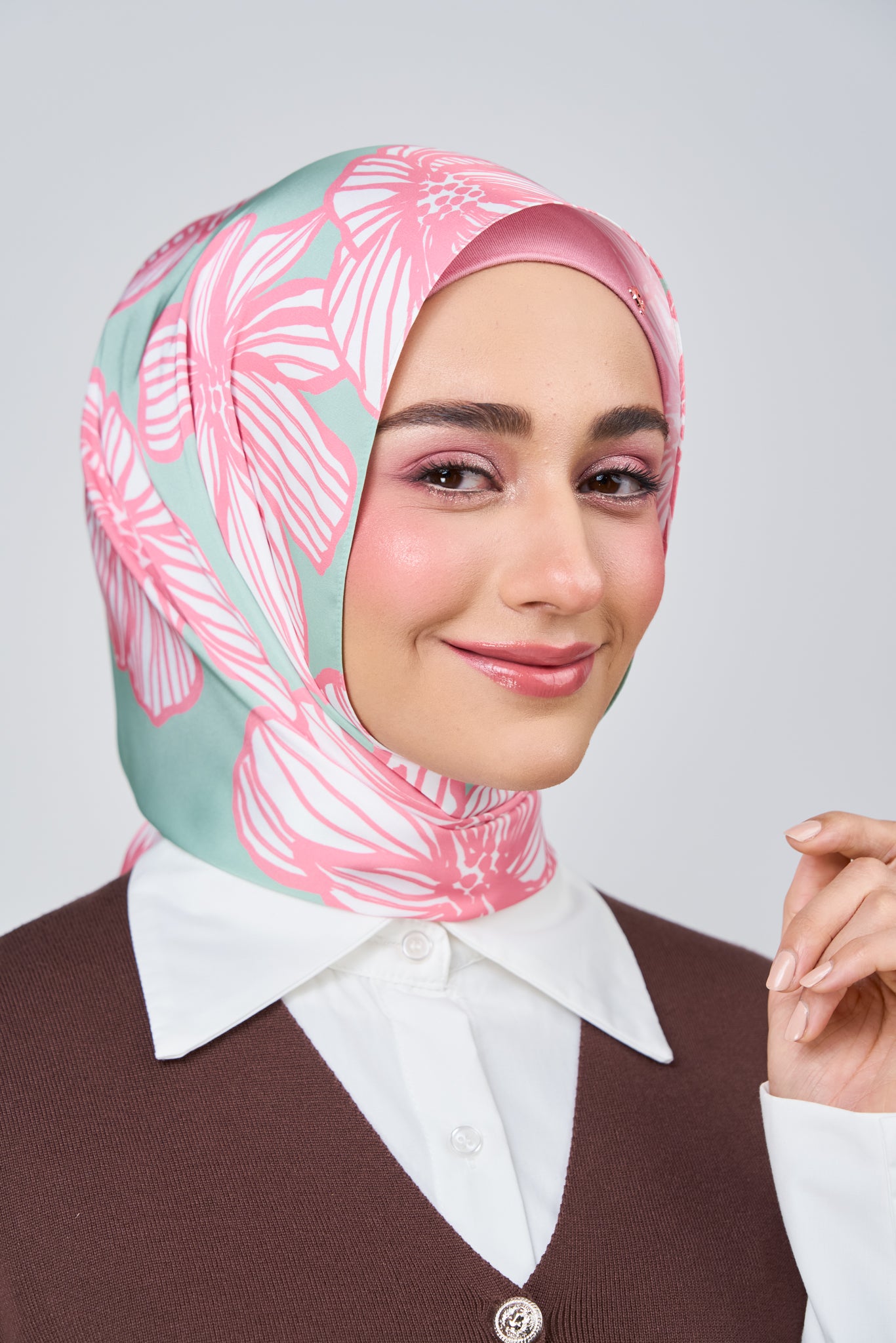 [★New] HoodX Printed Set in Jade Rose